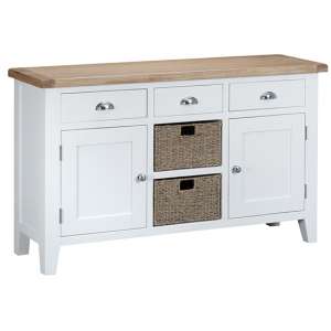Tyler Wooden 2 Doors And 3 Drawers Sideboard In White