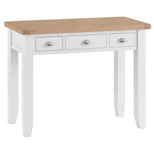Tyler Wooden 3 Drawers Dressing Table In White