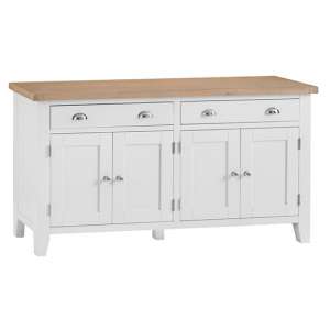 Tyler Wooden 4 Doors And 2 Drawers Sideboard In White