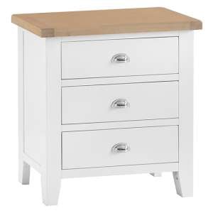 Tyler Wooden Chest Of 3 Drawers In White