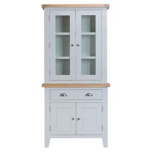 Tyler Wooden Display Cabinet With Sideboard In Grey