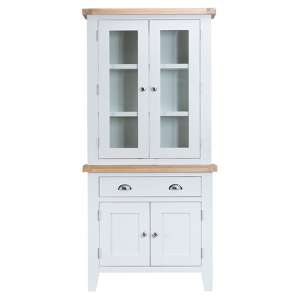 Tyler Wooden Display Cabinet With Sideboard In White