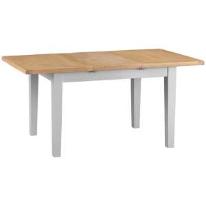 Tyler Extending Wooden 120cm Butterfly Dining Table In Grey
