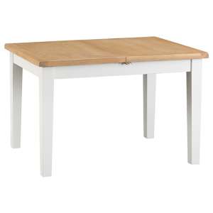 Tyler Extending Wooden 120cm Butterfly Dining Table In White