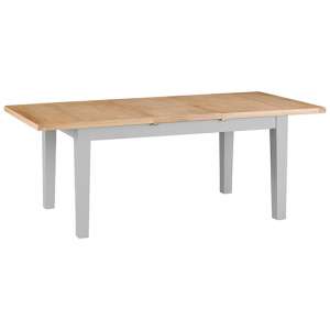 Tyler Extending Wooden 160cm Butterfly Dining Table In Grey