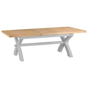 Tyler Extending Wooden 180cm Butterfly Dining Table In Grey