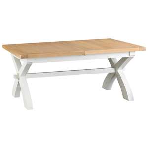 Tyler Extending Wooden 180cm Butterfly Dining Table In White
