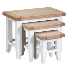 Tyler Wooden Nest Of 3 Tables In White