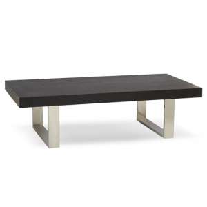 Ulmos Wooden Coffee Table With U-Shaped Base In Black