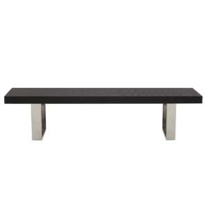 Ulmos Wooden Dining Bench With U-Shaped Base In Black