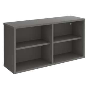 Upton Wooden Box Shelving Unit In Onyx Grey With 4 Shelves