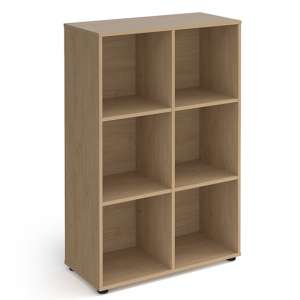 Upton High Shelving Unit In Kendal Oak With 6 Shelves And Glides