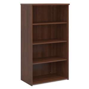 Upton Home And Office Wooden Bookcase In Walnut With 3 Shelves
