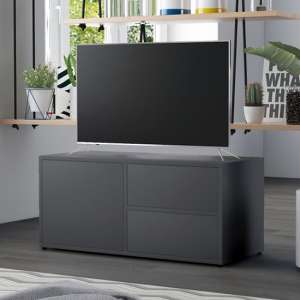 Urara Wooden TV Stand With 1 Door 2 Drawers In Grey