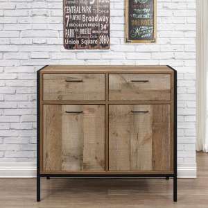 Urban Wooden Sideboard In Rustic With 2 Doors And 2 Drawers