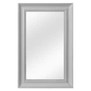 Urbana Wall Bedroom Mirror In Matte Grey Wooden Frame