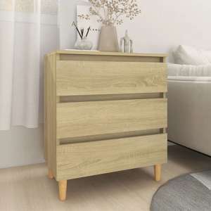 Ursula Wooden Chest Of 3 Drawers In Sonoma Oak