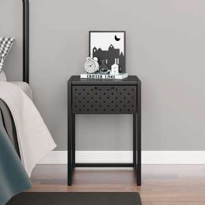 Utara Steel Bedside Cabinet With 1 Drawer In Anthracite