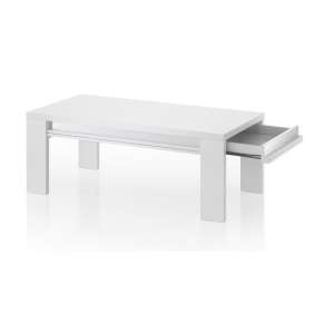 Claire Wooden Storage Coffee Table In White High Gloss