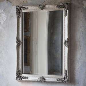 Valley Small Rectangular Leaner Floor Mirror In Silver