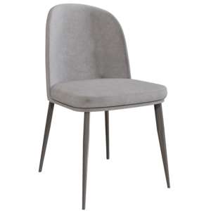 Valont Velvet Upholstered Dining Chair In Light Grey