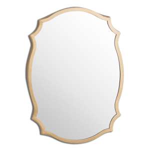 Vanier Ornate Curved Wall Mirror In Antique Bronze Frame