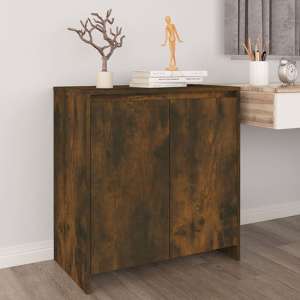 Variel Wooden Sideboard With 2 Doors In Smoked Oak