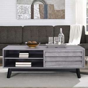 Vega Wooden Coffee Table In Grey Oak