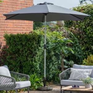 Vazzeto 2.7m Polyester Fabric Parasol In Grey