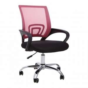 Velika Home And Office Chair In Pink With Armrest