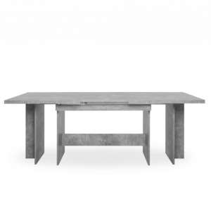 Venatici Extending Dining Table In Structured Concrete