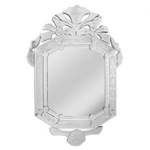 Venetians Rectangular Wall Bedroom Mirror In Silver Frame
