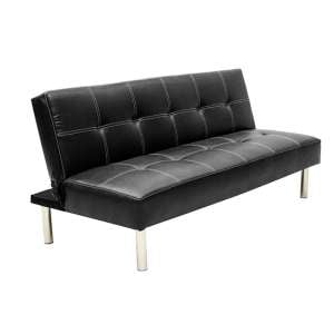 Venus PVC Sofa Bed In Black