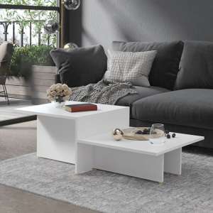 Vered Wooden Coffee Table In White