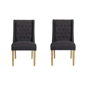 Vistra Charcoal Finish Dining Chairs In Pair