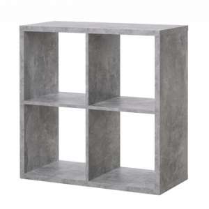 Version Cube Display Unit In Structured Concrete With 4 Shelves