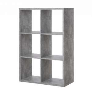 Version Shelving Unit In Structured Concrete With 6 Shelves
