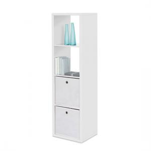 Version Shelving Unit In White With 4 Compartments