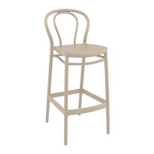 Victor Polypropylene With Glass Fiber Bar Chair In Taupe