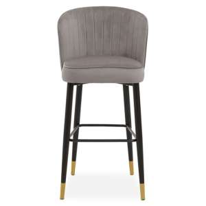 Vilest Upholstered Velvet Bar Chair In Grey
