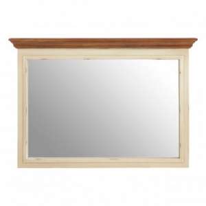 Vorgo Wall Bedroom Mirror In Cream Wooden Frame