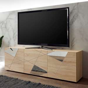 Viro Wooden 3 Doors TV Stand In Sonoma Oak