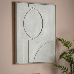 Visalia Relief Canvas Framed Wall Art In Natural