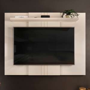 Vistoc High Gloss Extending Wall Entertainment Unit In White