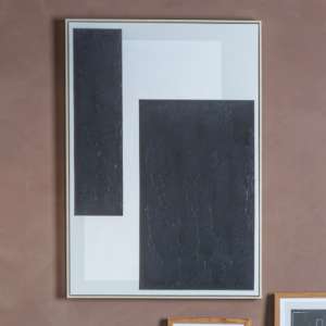 Vonda II Abstract Canvas Framed Wall Art In Black And White