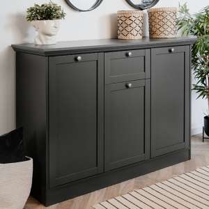 Votex Wooden Sideboard With 3 Doors 1 Drawer In Anthracite