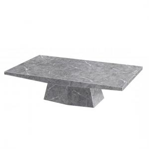 Vulcano Contemporary Marble Coffee Table Rectangular In Grey