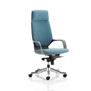 Wafford Office Chair In Blue With Nylon Fixed Armrest