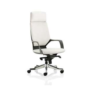Wafford Office Chair In White With Nylon Fixed Armrest