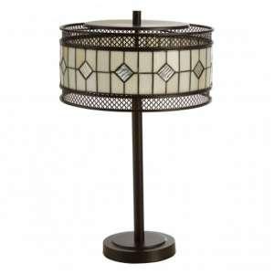 Waldron Diamond Table Lamp In Bronze Tone